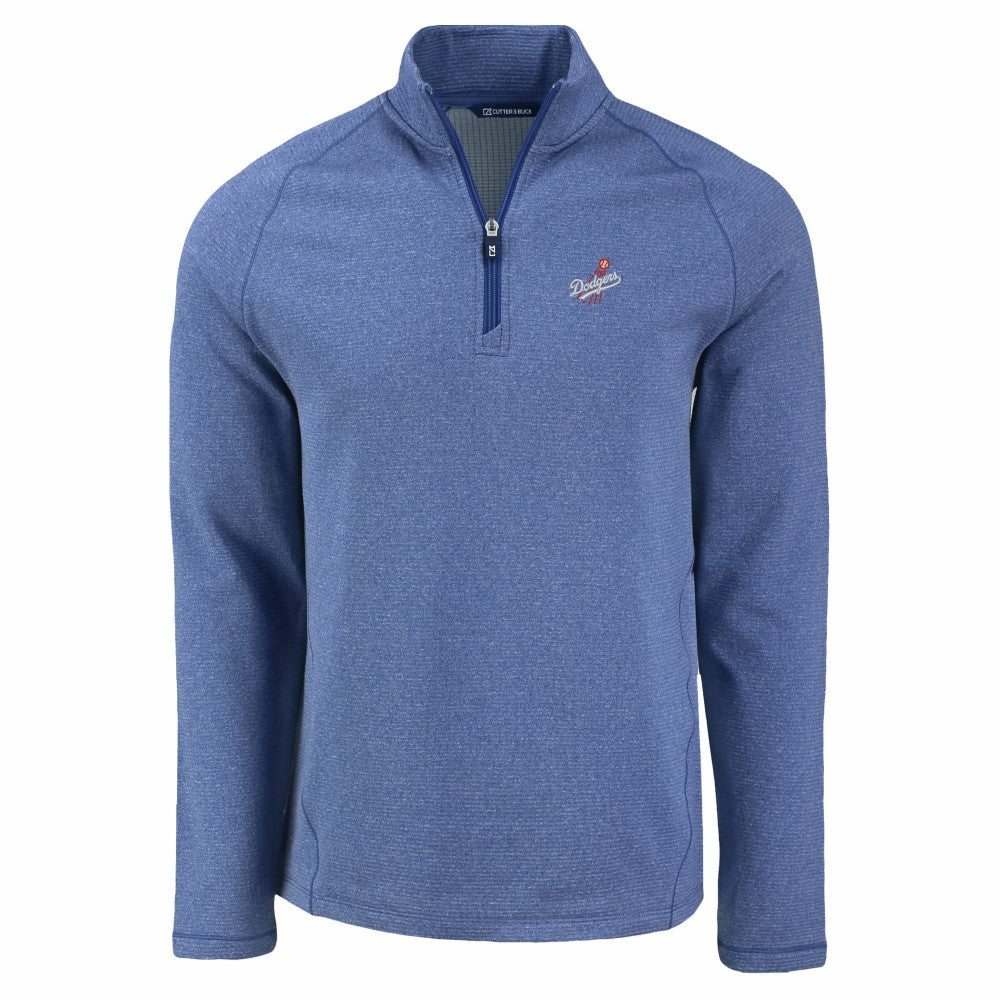 Los Angeles Dodgers Cutter & Buck Peshastin Eco Fleece Recycled Raglan Quarter-Zip Top - MLB