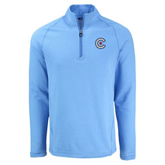 Chicago Cubs Cutter & Buck Peshastin Eco Fleece Recycled Raglan Quarter-Zip Top - MLB