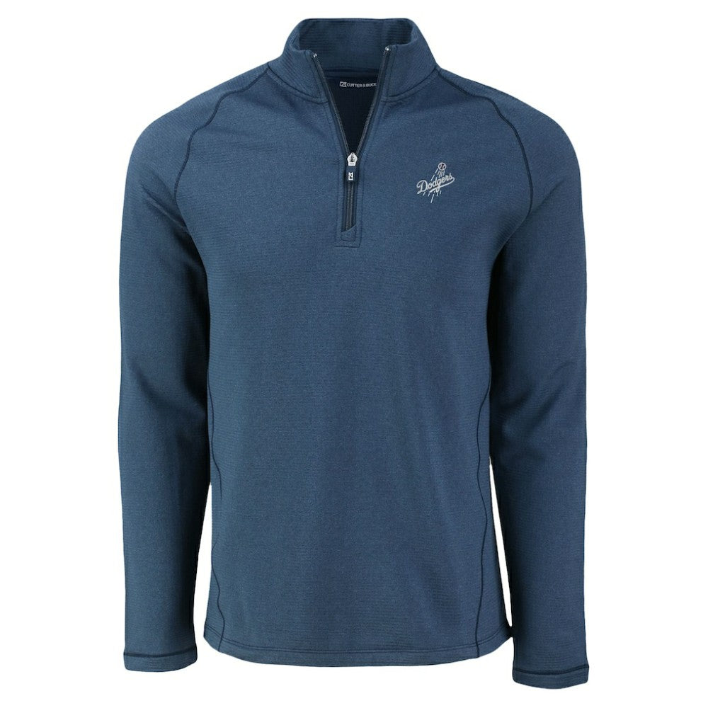 Los Angeles Dodgers Cutter & Buck Peshastin Eco Fleece Recycled Raglan Quarter-Zip Top - MLB