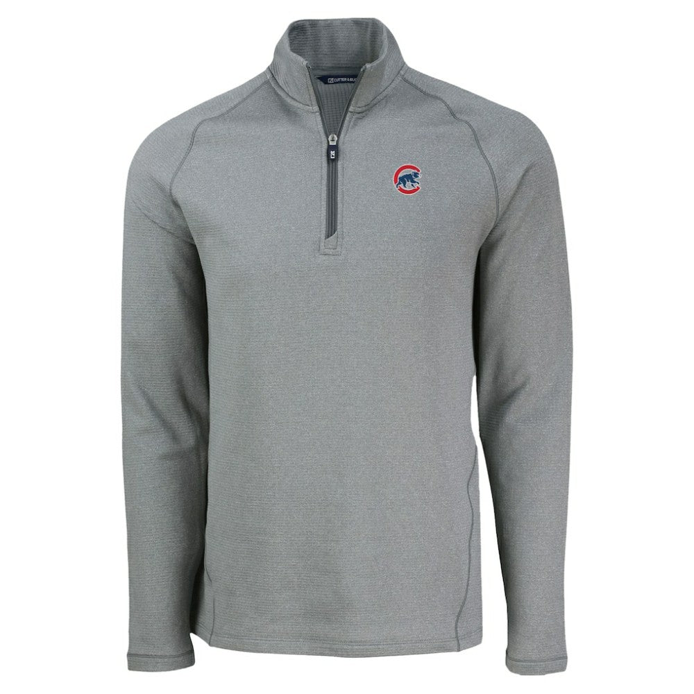 Chicago Cubs Cutter & Buck Peshastin Eco Fleece Recycled Raglan Quarter-Zip Top - MLB
