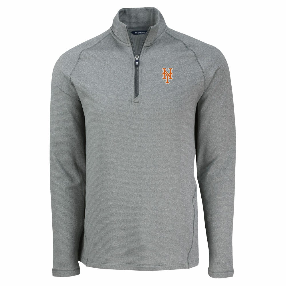 New York Mets Cutter & Buck Peshastin Eco Fleece Recycled Raglan Quarter-Zip Top - MLB