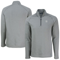 New York Yankees Cutter & Buck Peshastin Eco Fleece Recycled Raglan Quarter-Zip Top - MLB