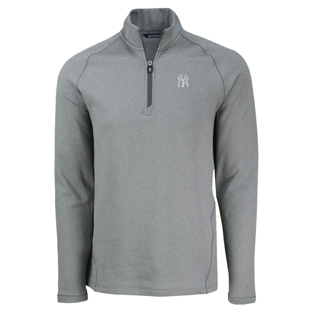 New York Yankees Cutter & Buck Peshastin Eco Fleece Recycled Raglan Quarter-Zip Top - MLB