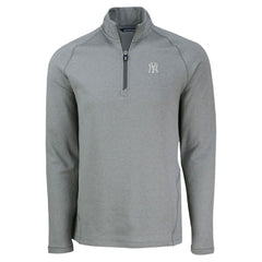 New York Yankees Cutter & Buck Peshastin Eco Fleece Recycled Raglan Quarter-Zip Top - MLB