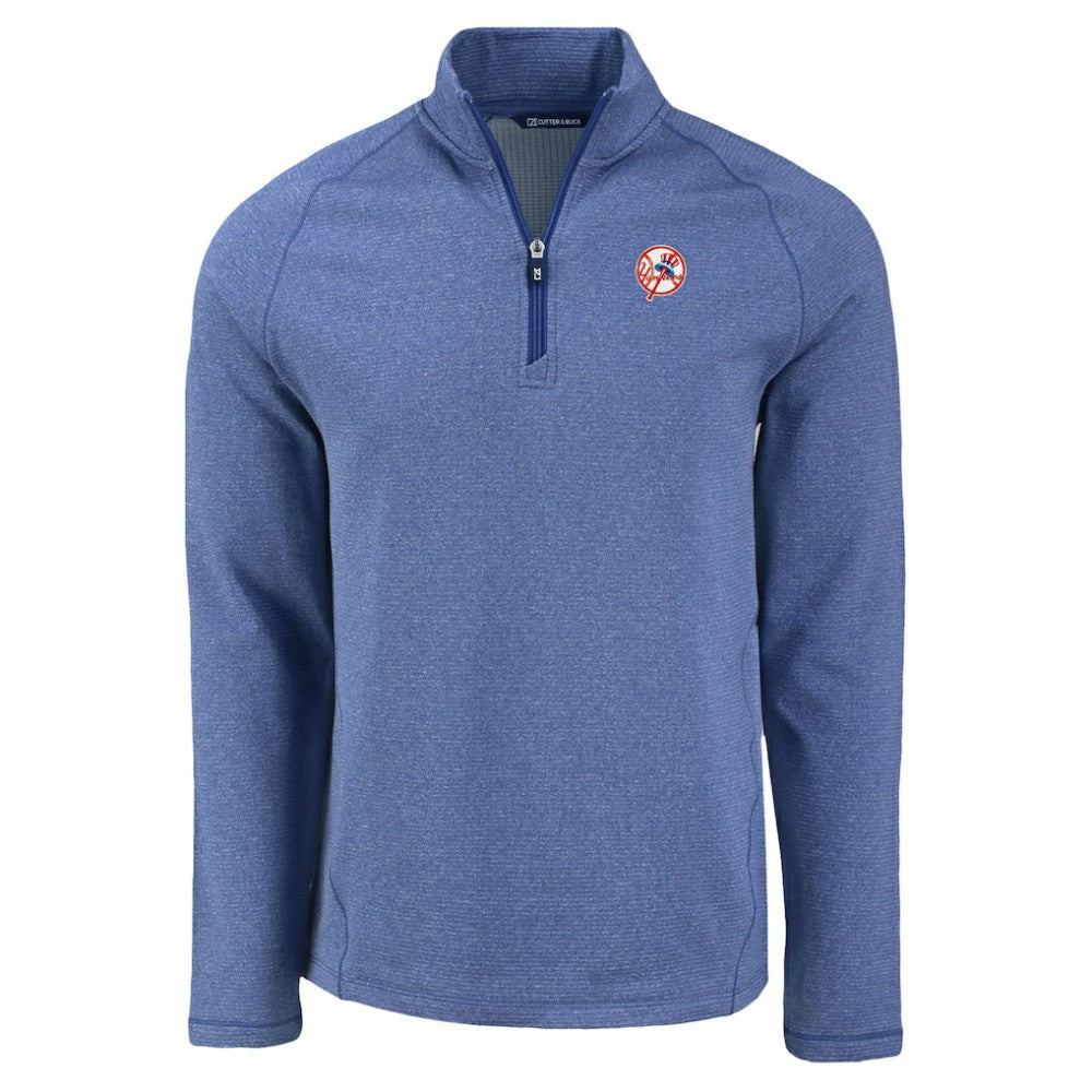 New York Yankees Cutter & Buck Peshastin Eco Fleece Recycled Raglan Quarter-Zip Top - MLB