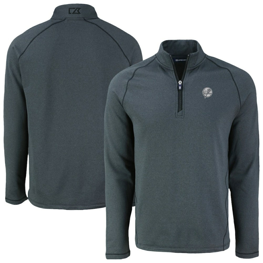 New York Yankees Cutter & Buck Peshastin Eco Fleece Recycled Raglan Quarter-Zip Top - MLB
