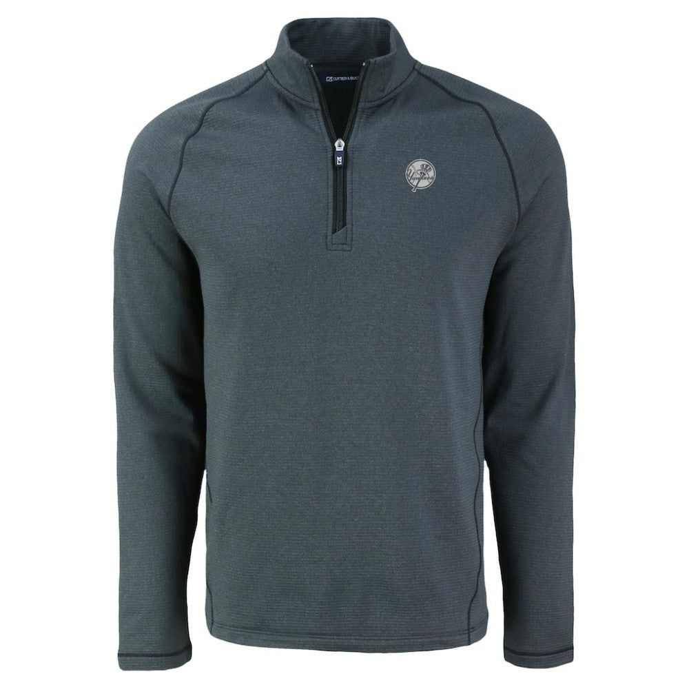 New York Yankees Cutter & Buck Peshastin Eco Fleece Recycled Raglan Quarter-Zip Top - MLB