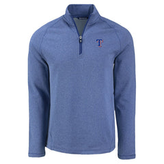 Texas Rangers Cutter & Buck Peshastin Eco Fleece Recycled Raglan Quarter-Zip Top - MLB