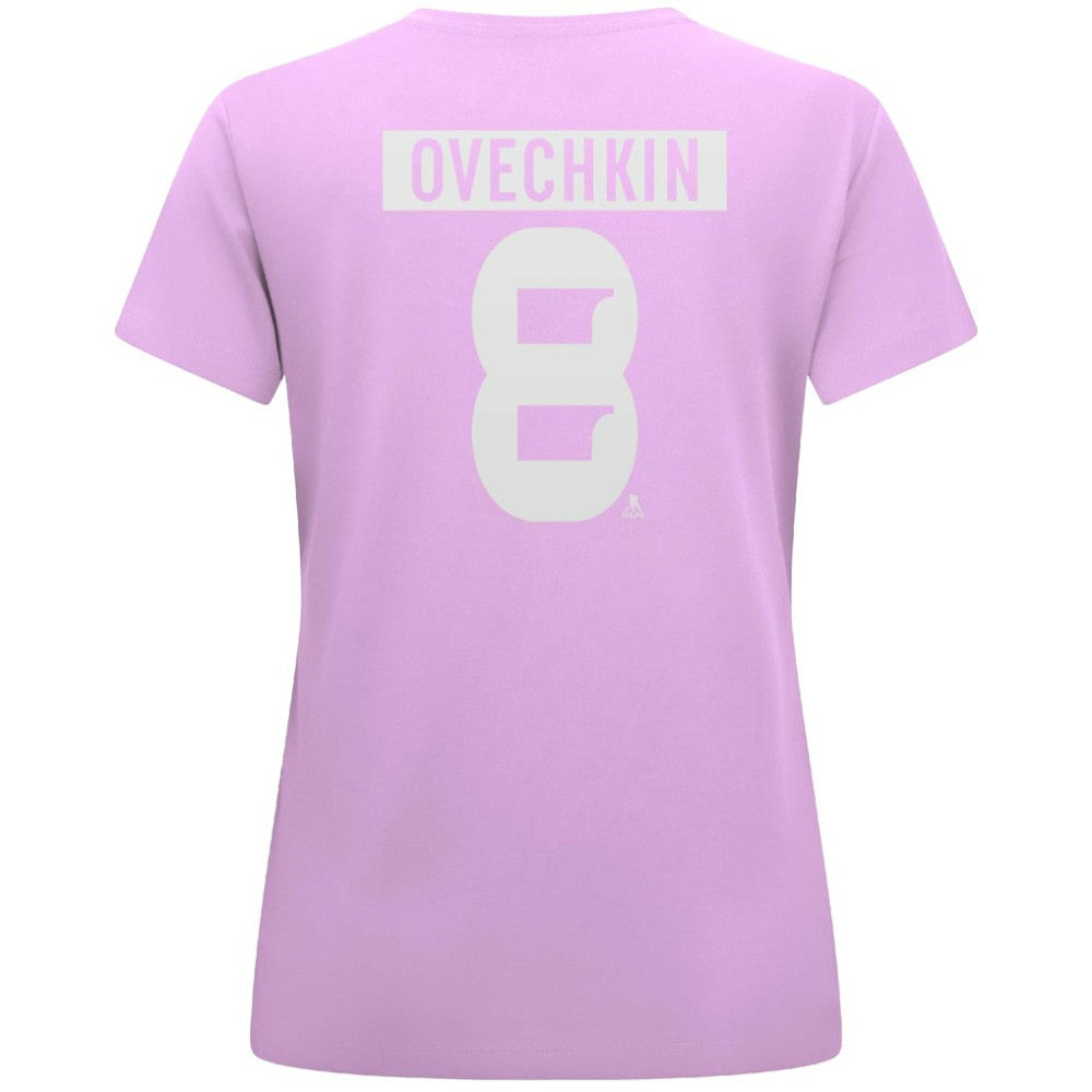 Alexander Ovechkin Washington Capitals Levelwear Women's Hockey Fights Cancer Anthem Name & Number T-Shirt - Lavender - NHL