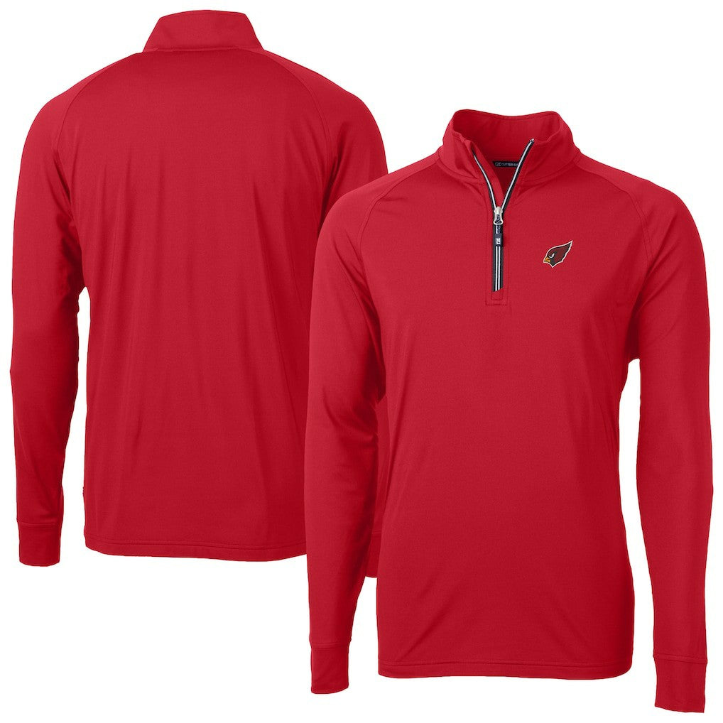 Arizona Cardinals Cutter & Buck Adapt Eco DryTec Raglan Quarter-Zip Jacket Red | NFL