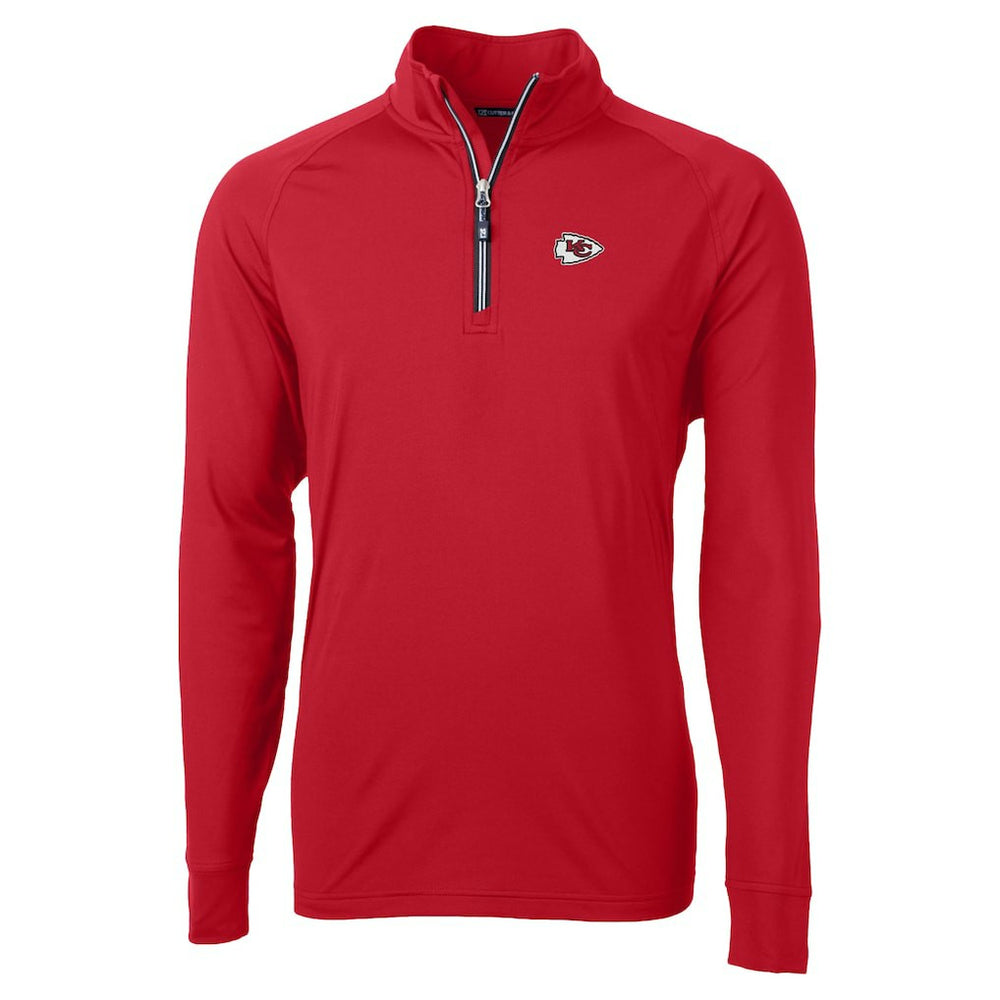 Kansas City Chiefs Cutter & Buck Adapt Eco DryTec Raglan Quarter-Zip Jacket Red | NFL