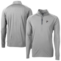 Atlanta Falcons Cutter & Buck Adapt Eco DryTec Raglan Quarter-Zip Jacket Gray | NFL