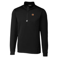 Cincinnati Bengals Cutter & Buck Traverse Stretch Quarter-Zip Top Black | NFL