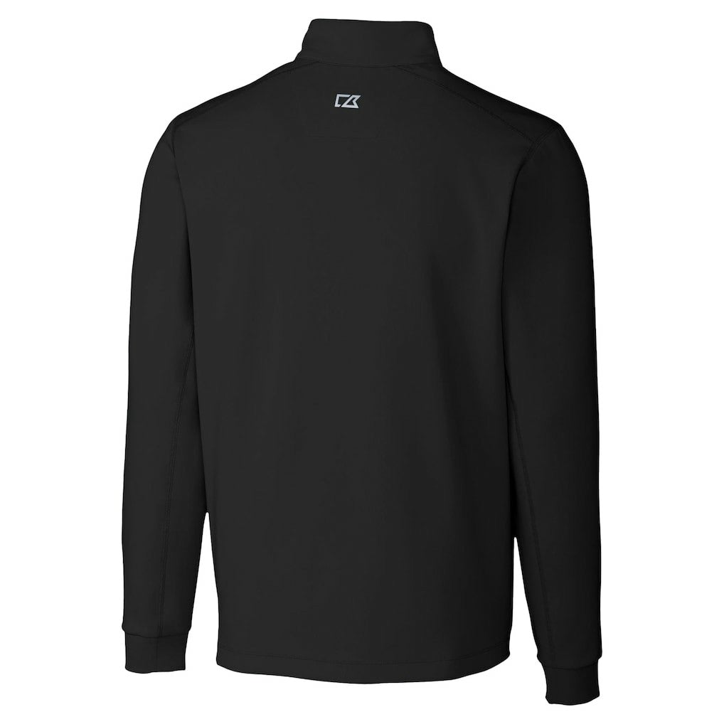 Green Bay Packers Cutter & Buck Traverse Stretch Quarter-Zip Top Black | NFL