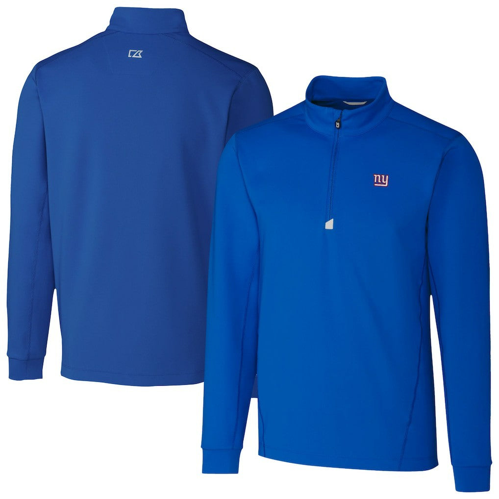 New York Giants Cutter & Buck Traverse Stretch Quarter-Zip Top Royal | NFL
