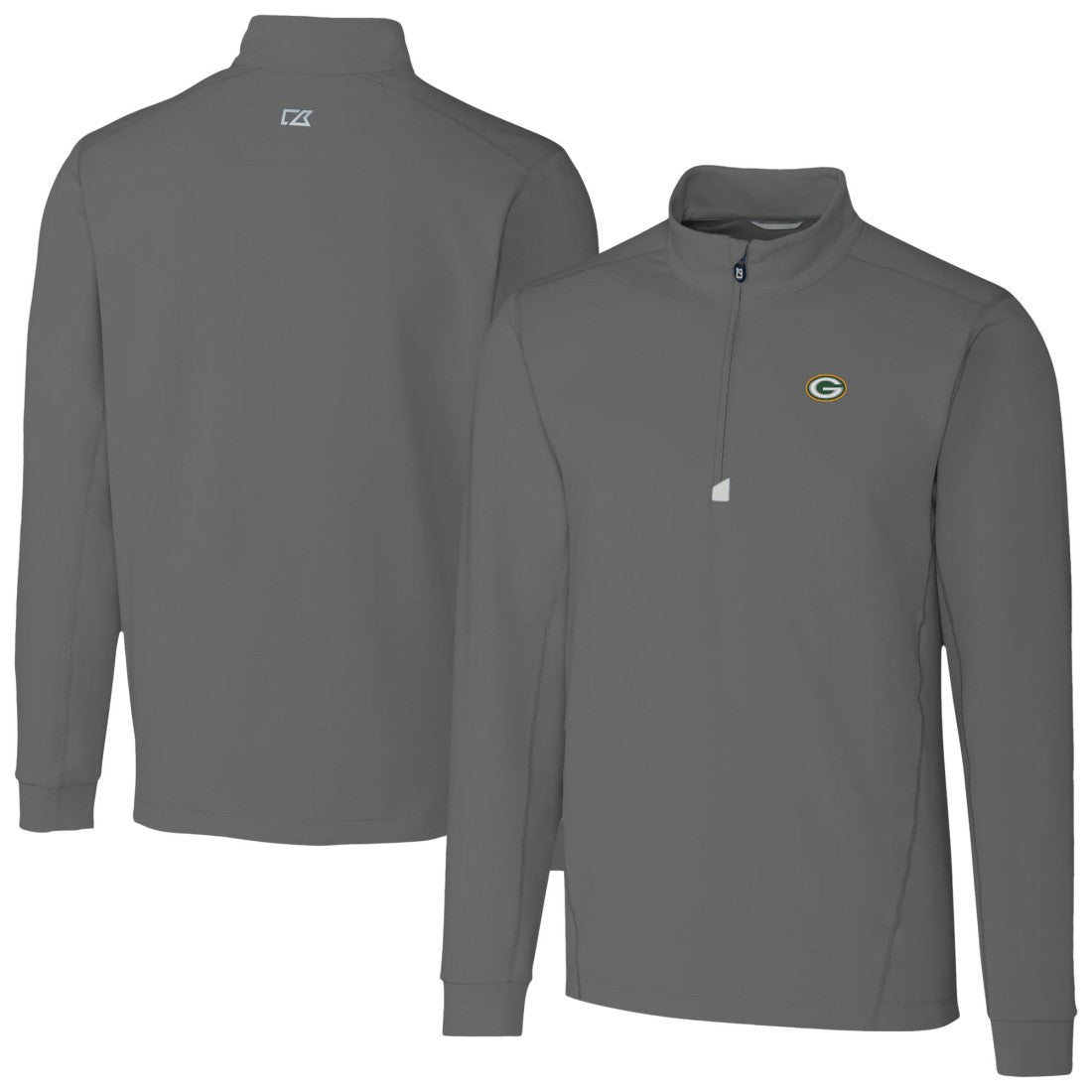 Green Bay Packers Cutter & Buck Traverse Stretch Quarter-Zip Top Gray | NFL