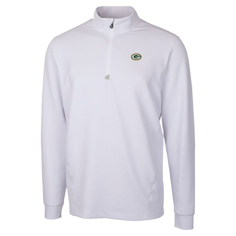 Green Bay Packers Cutter & Buck Traverse Stretch Quarter-Zip Top White | NFL