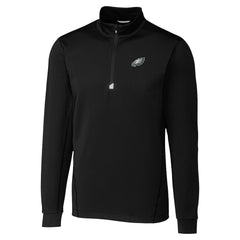 Philadelphia Eagles Cutter & Buck Traverse Stretch Quarter-Zip Top Black | NFL