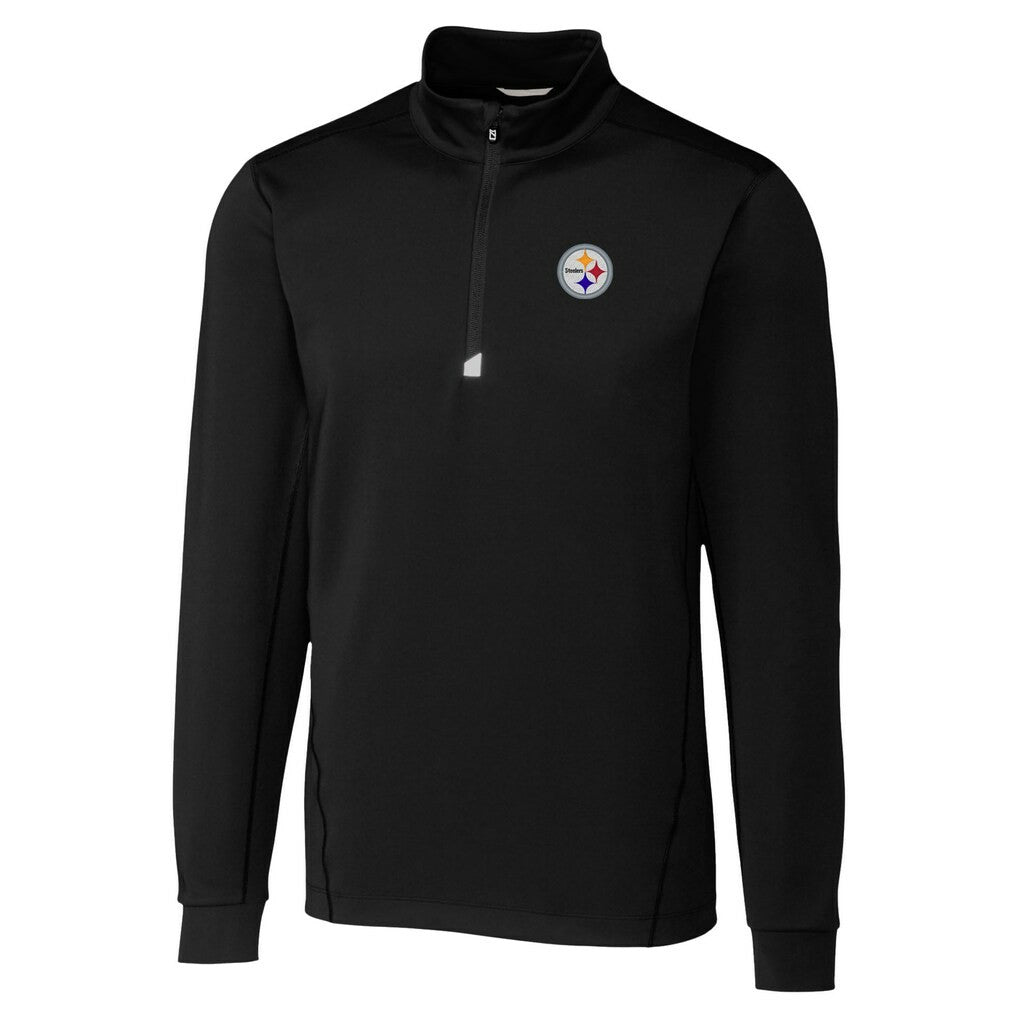Pittsburgh Steelers Cutter & Buck Traverse Stretch Quarter-Zip Top Black | NFL