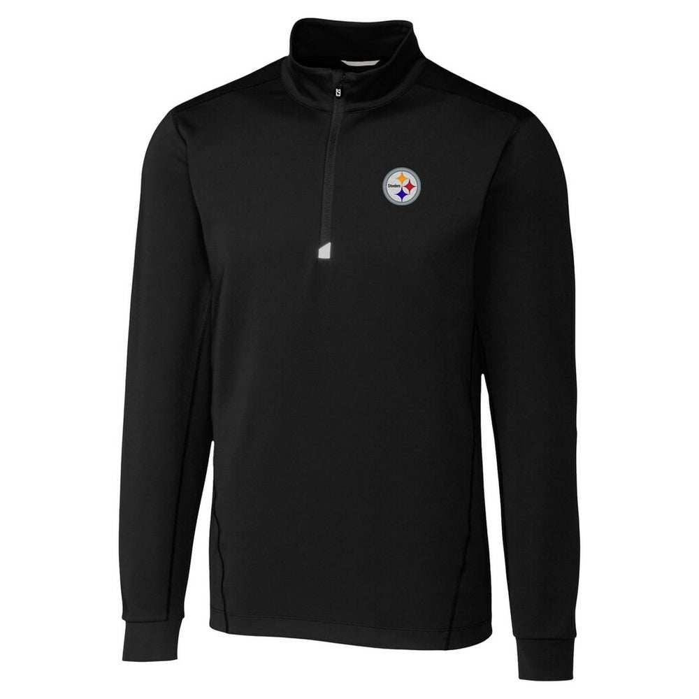 Pittsburgh Steelers Cutter & Buck Traverse Stretch Quarter-Zip Top Black | NFL