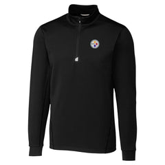 Pittsburgh Steelers Cutter & Buck Traverse Stretch Quarter-Zip Top Black | NFL