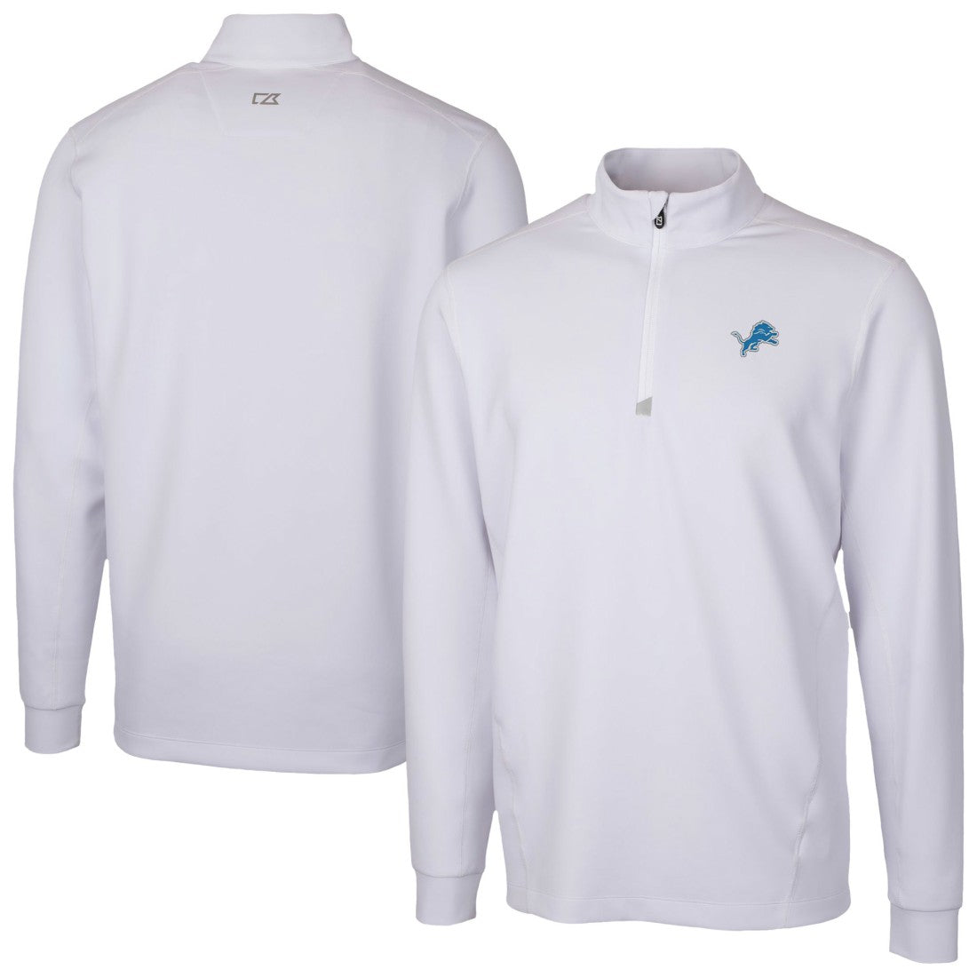 Detroit Lions Cutter & Buck Traverse Stretch Quarter-Zip Top White | NFL