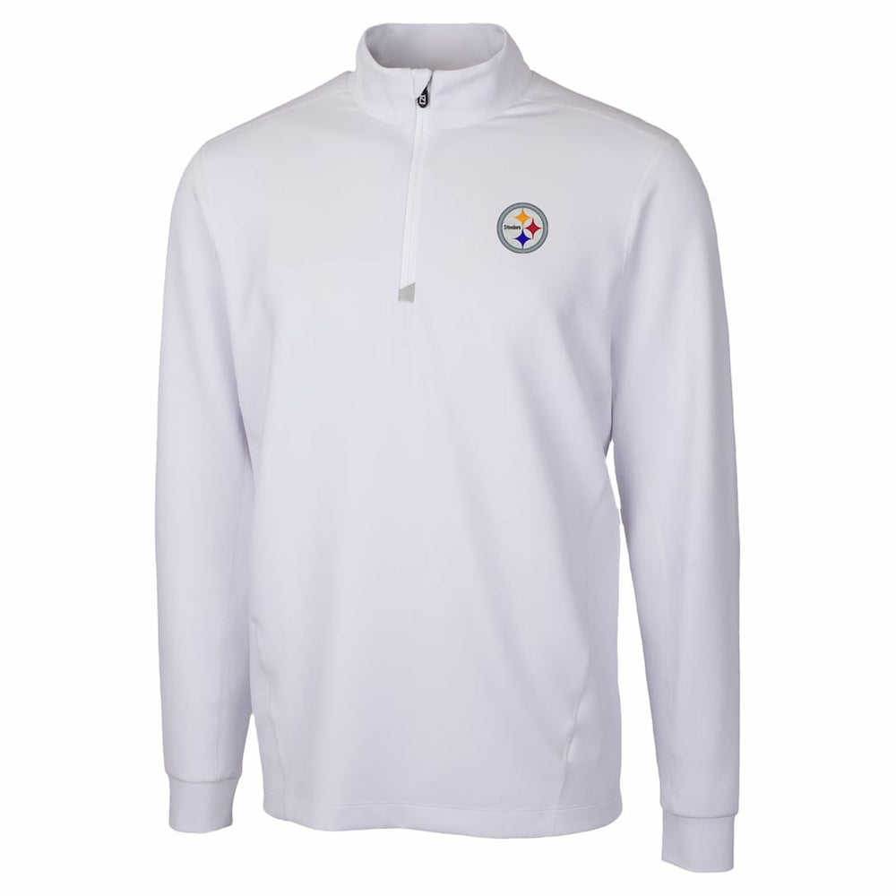 Pittsburgh Steelers Cutter & Buck Traverse Stretch Quarter-Zip Top White | NFL