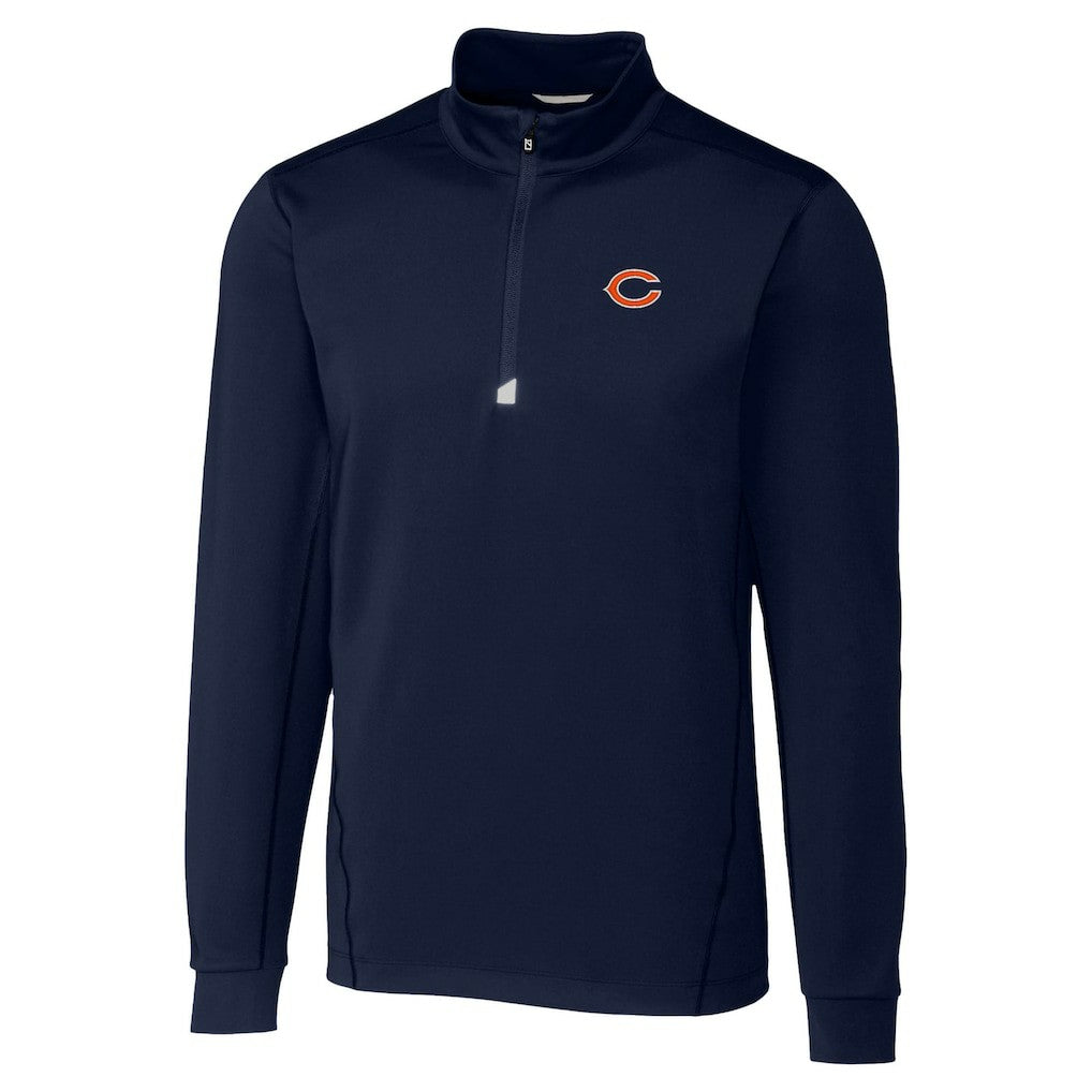 Chicago Bears Cutter & Buck Traverse Stretch Quarter-Zip Top Navy | NFL