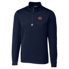 Chicago Bears Cutter & Buck Traverse Stretch Quarter-Zip Top Navy | NFL