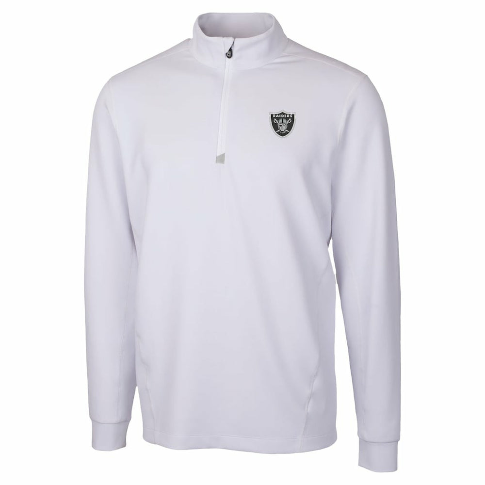 Las Vegas Raiders Cutter & Buck Traverse Stretch Quarter-Zip Top White | NFL