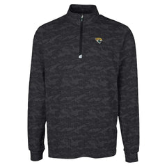 Jacksonville Jaguars Cutter & Buck Traverse Camo Print Stretch Quarter-Zip Top Black | NFL