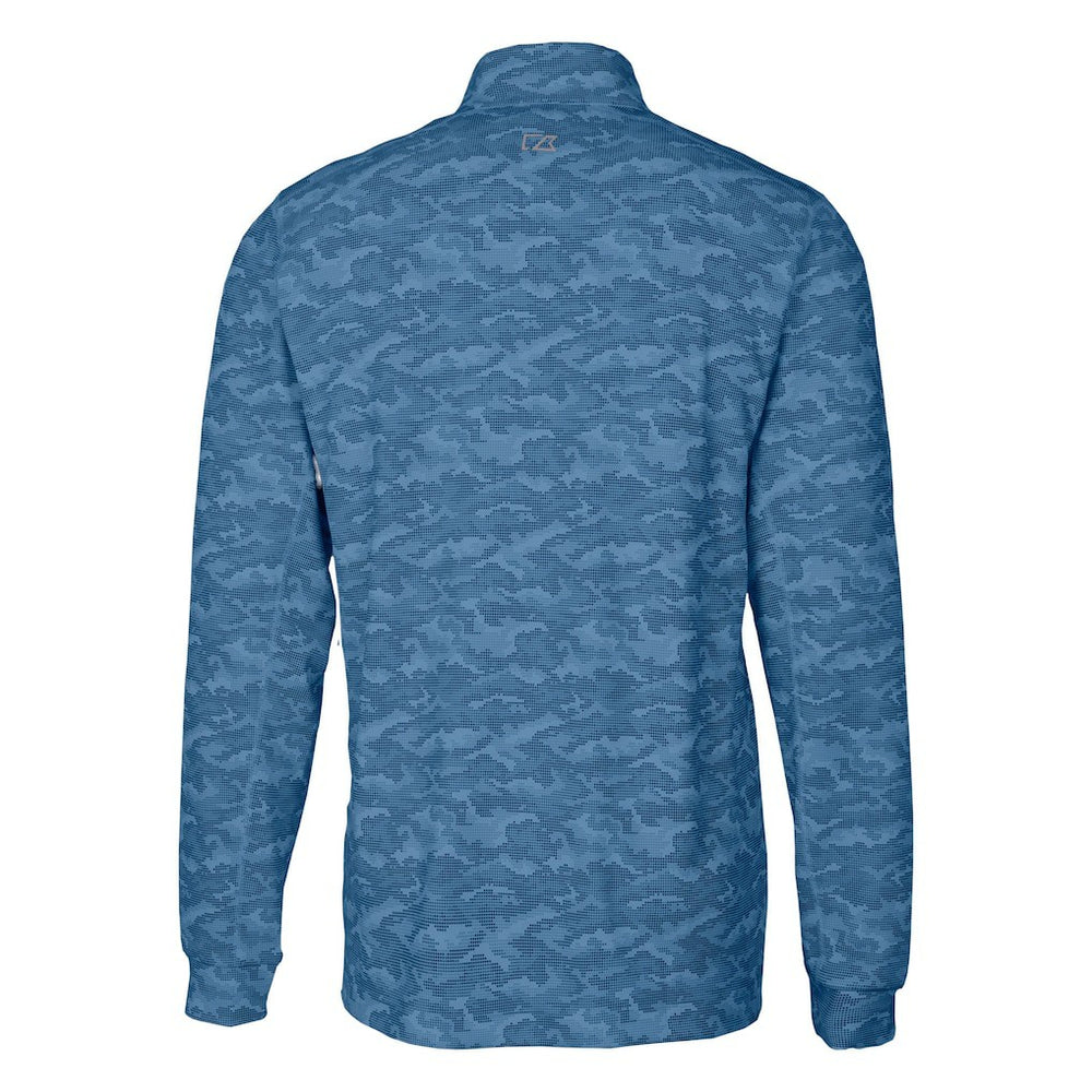 Miami Dolphins Cutter & Buck Traverse Camo Print Stretch Quarter-Zip Top Navy | NFL