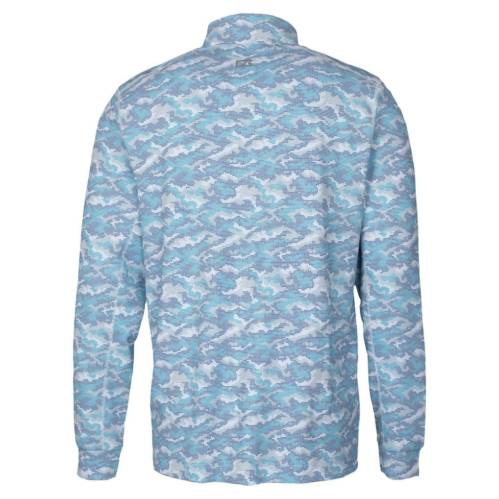 Seattle Seahawks Cutter & Buck Traverse Camo Print Stretch Quarter-Zip Top Navy | NFL