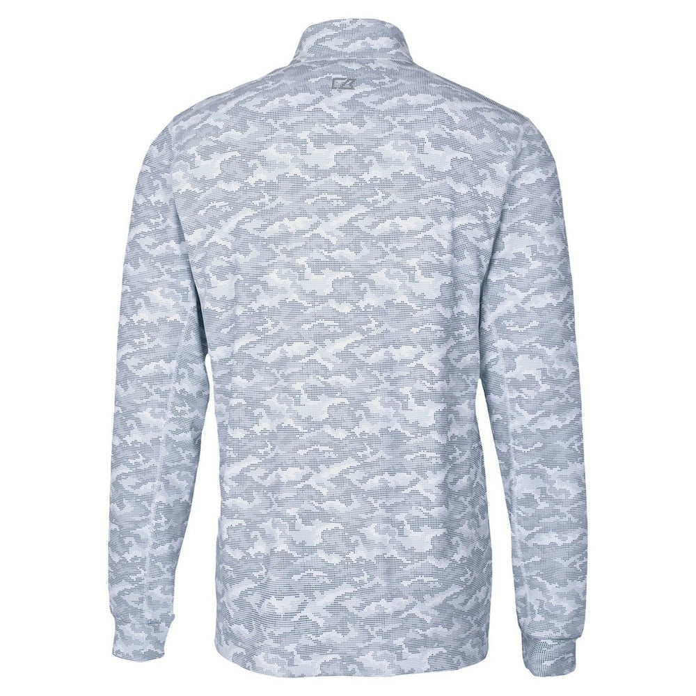 Seattle Seahawks Cutter & Buck Traverse Camo Print Stretch Quarter-Zip Top Charcoal | NFL