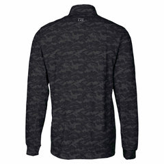 Detroit Lions Cutter & Buck Traverse Camo Print Stretch Quarter-Zip Top Black | NFL