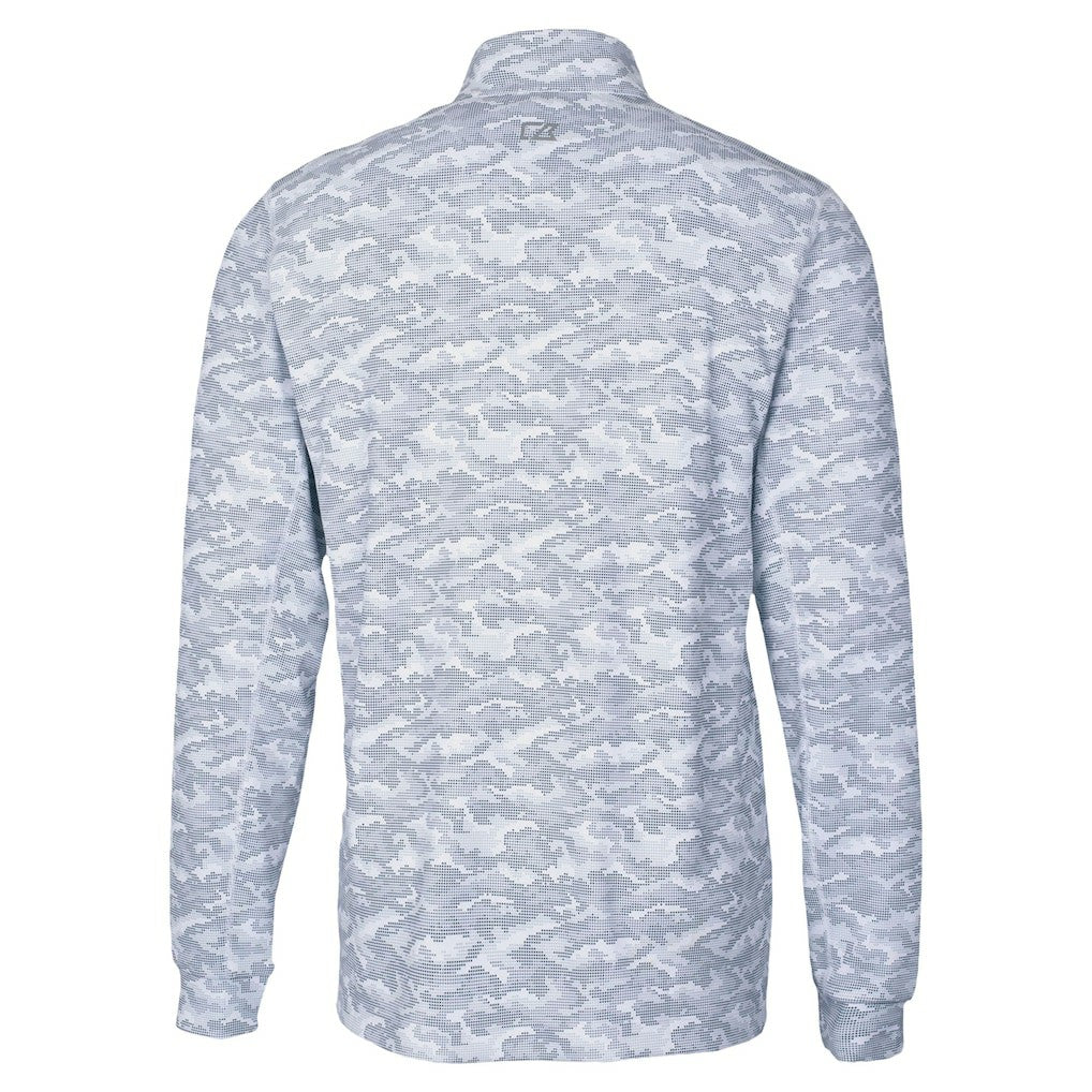 Chicago Bears Cutter & Buck Traverse Camo Print Stretch Quarter-Zip Top Charcoal | NFL