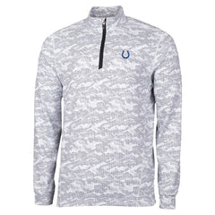 Indianapolis Colts Cutter & Buck Traverse Camo Print Stretch Quarter-Zip Top Charcoal | NFL