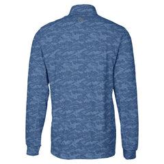 Chicago Bears Cutter & Buck Traverse Camo Print Stretch Quarter-Zip Top Navy | NFL