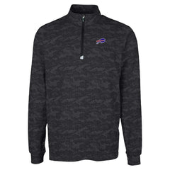 Buffalo Bills Cutter & Buck Traverse Camo Print Stretch Quarter-Zip Top Black | NFL