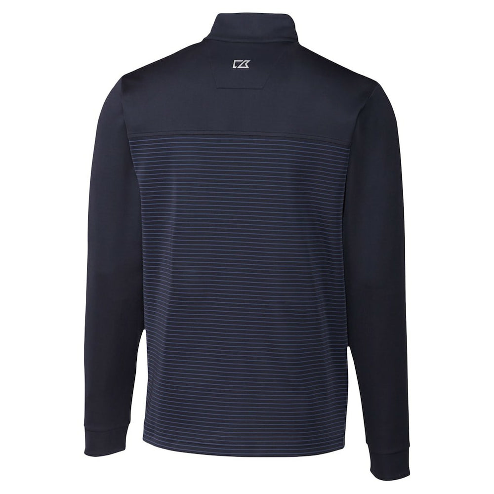 Seattle Seahawks Cutter & Buck Traverse Stripe Stretch DryTec Quarter-Zip Top Navy | NFL