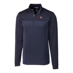 New York Giants Cutter & Buck Traverse Stripe Stretch DryTec Quarter-Zip Top Navy | NFL