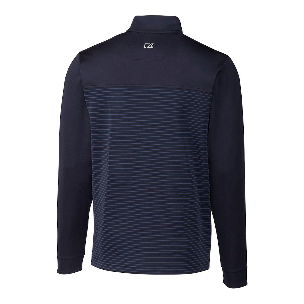 New York Giants Cutter & Buck Traverse Stripe Stretch DryTec Quarter-Zip Top Navy | NFL