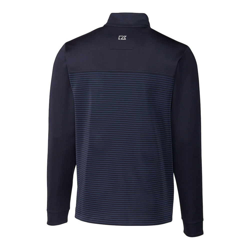 New York Giants Cutter & Buck Traverse Stripe Stretch DryTec Quarter-Zip Top Navy | NFL