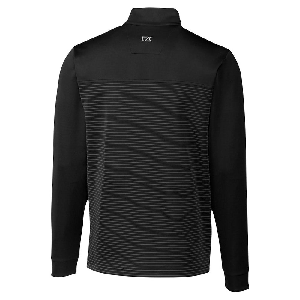 Indianapolis Colts Cutter & Buck Traverse Stripe Stretch DryTec Quarter-Zip Top Black | NFL