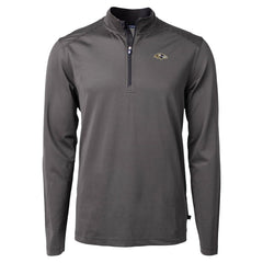 Baltimore Ravens Cutter & Buck Virtue Eco Pique Micro Stripe Quarter-Zip Jacket Black | NFL