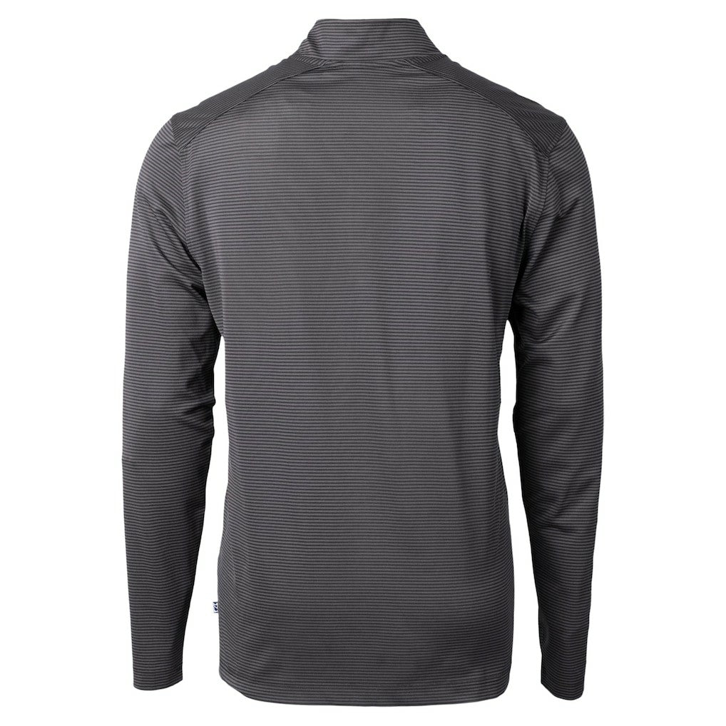 Baltimore Ravens Cutter & Buck Virtue Eco Pique Micro Stripe Quarter-Zip Jacket Black | NFL