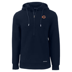 Chicago Bears Cutter & Buck Roam Eco Recycled Half-Zip Hoodie Navy | NFL
