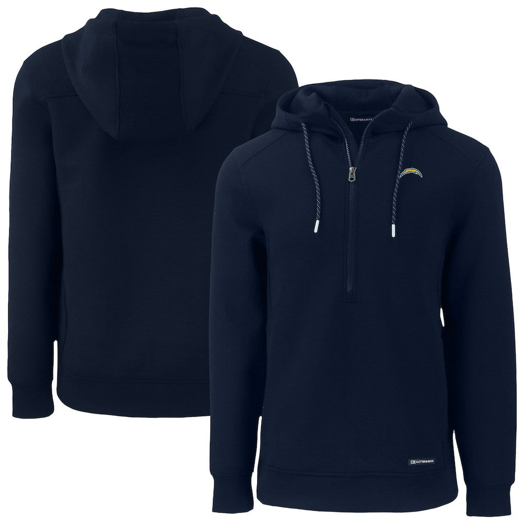 Los Angeles Chargers Cutter & Buck Roam Eco Recycled Half-Zip Hoodie Navy | NFL