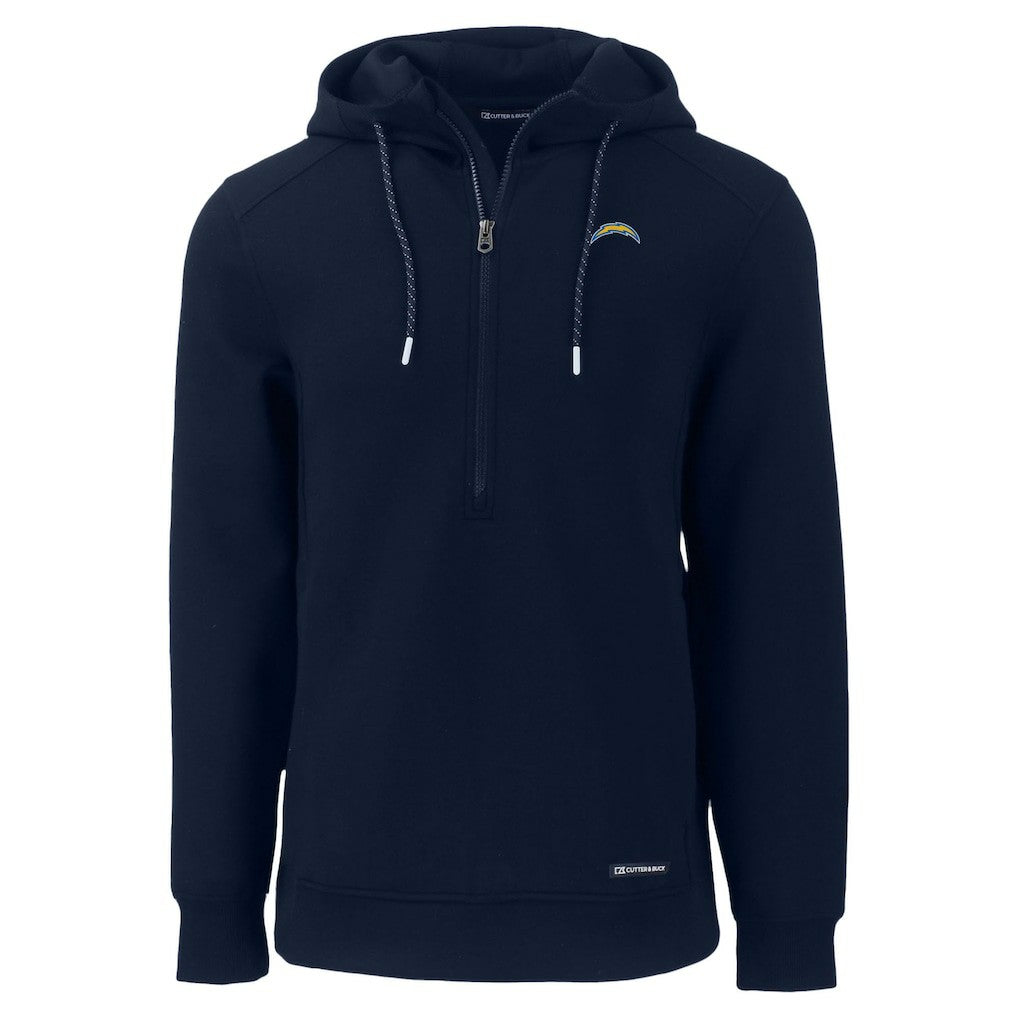 Los Angeles Chargers Cutter & Buck Roam Eco Recycled Half-Zip Hoodie Navy | NFL