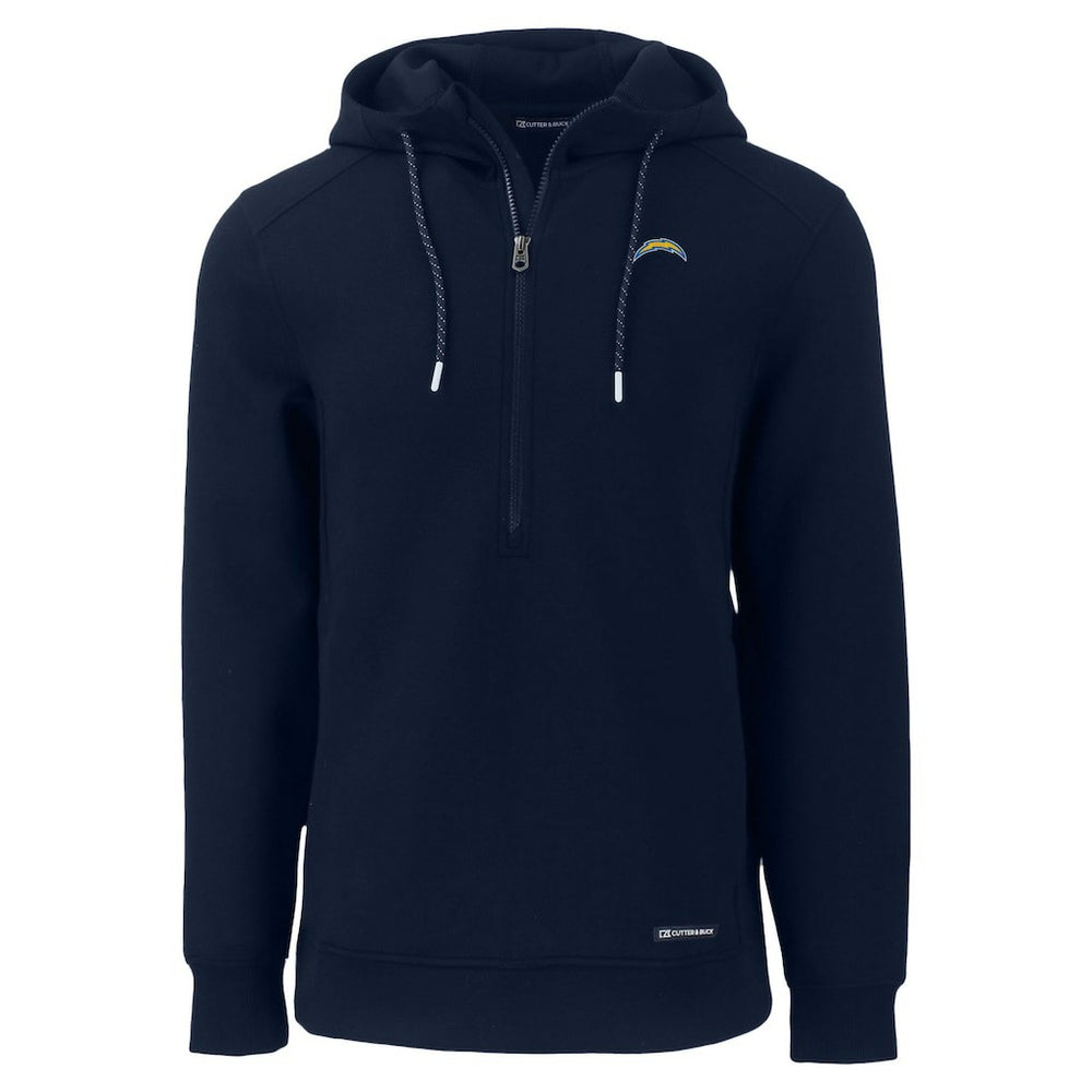 Los Angeles Chargers Cutter & Buck Roam Eco Recycled Half-Zip Hoodie Navy | NFL